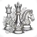 king chess piece tattoo design idea