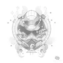 morse code maine tattoo design idea