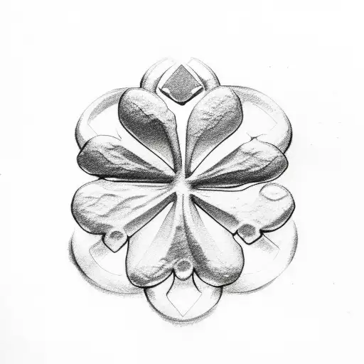 Four-leaf clover tattoo design idea
