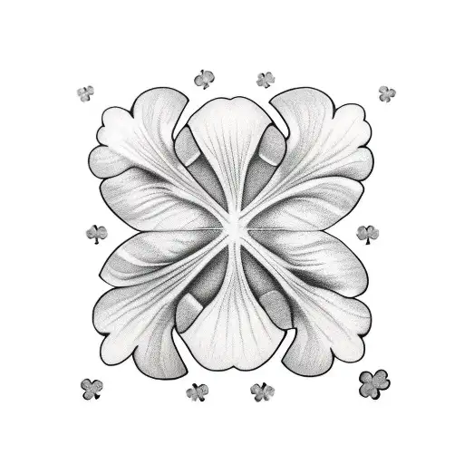 Four-leaf clover tattoo design idea