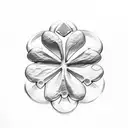 Four-leaf clover tattoo design idea