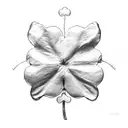 Four-leaf clover tattoo design idea