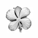 Four-leaf clover tattoo design idea