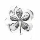 Four-leaf clover tattoo design idea