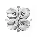 Four-leaf clover tattoo design idea