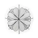 Four-leaf clover tattoo design idea