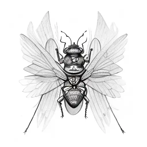"I'm a winged insect, you're a funeral pyre" tattoo design idea