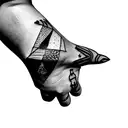 patchwork sleve arm tattoo design idea