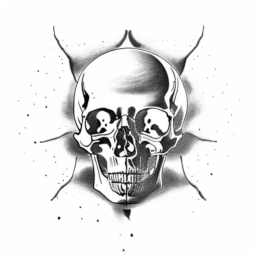 12 skulls dead tree tattoo design idea