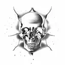 12 skulls dead tree tattoo design idea