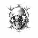 12 skulls dead tree tattoo design idea