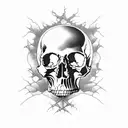 12 skulls dead tree tattoo design idea