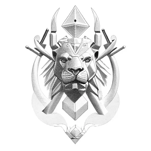 sagittarius leo  tattoo design idea