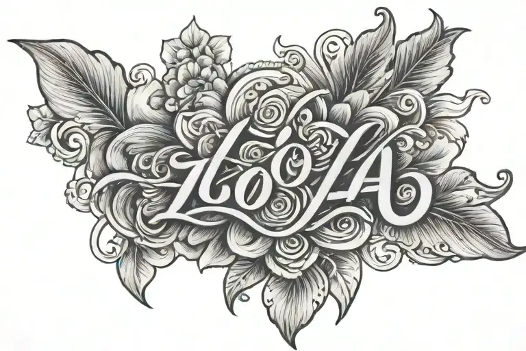 Lola written tattoo design idea
