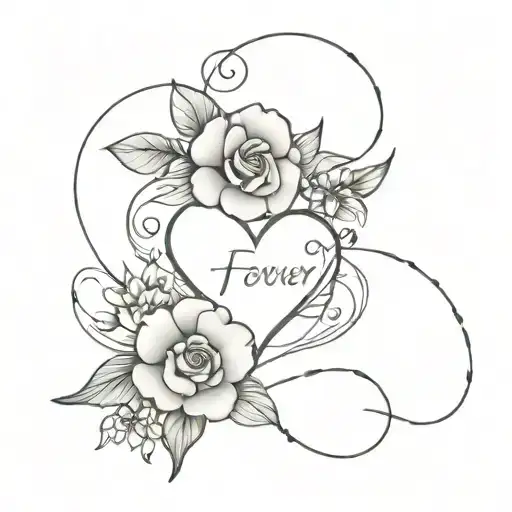 forever in my heart tattoo design idea