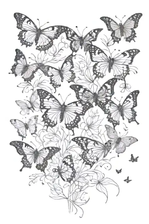 butterflies, dragons , nature, date 30/10/12 tattoo design idea