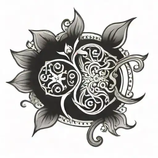 friendship symbol filagree tattoo design idea