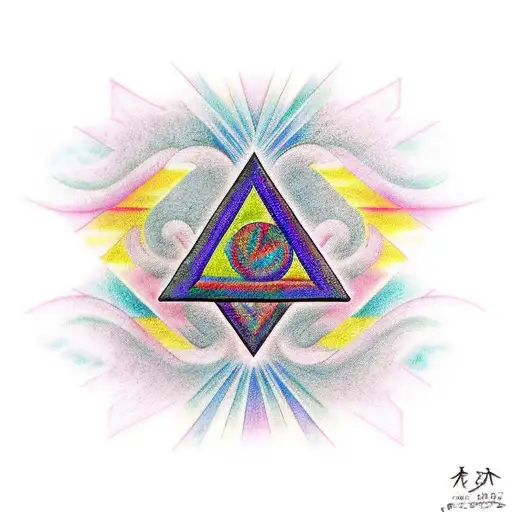 Image result for triangular prism tattoo | Triangle tattoos, Rainbow tattoos,  Triangle tattoo