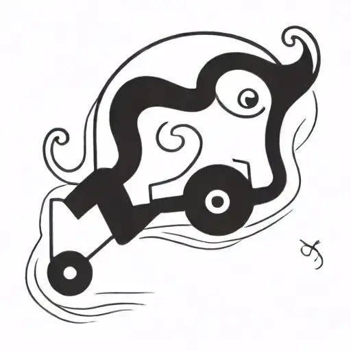 elephant playing roller derby tattoo design idea