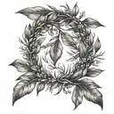 laurel wreath tattoo design idea