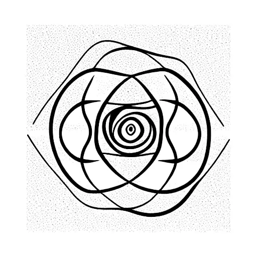 bacio di klimt with geometric Fibonacci tattoo design idea