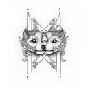 Ambigram of Janae and Jenna tattoo design idea