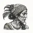 gypsy woman tattoo design idea