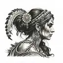gypsy woman tattoo design idea