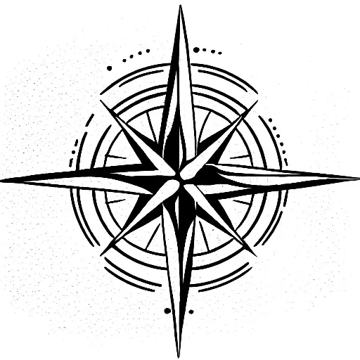 compass rose to infinity  tattoo design idea