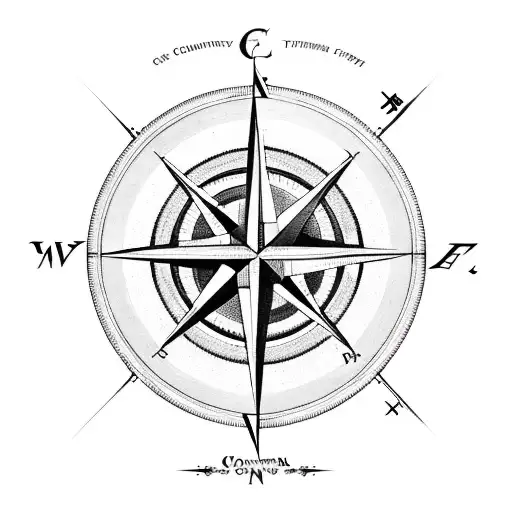 compass rose to infinity  tattoo design idea