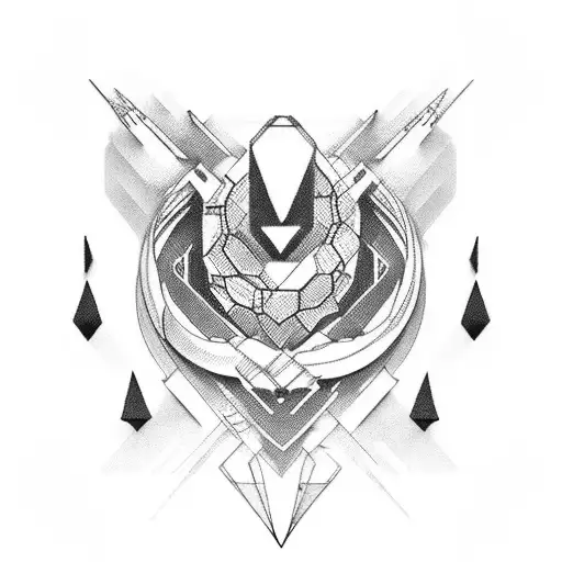 Incorporate the concept of human movement with a blackwork design tattoo design idea