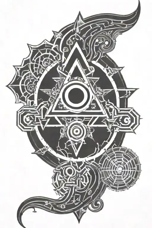 cyber sigilism tattoo tattoo design idea