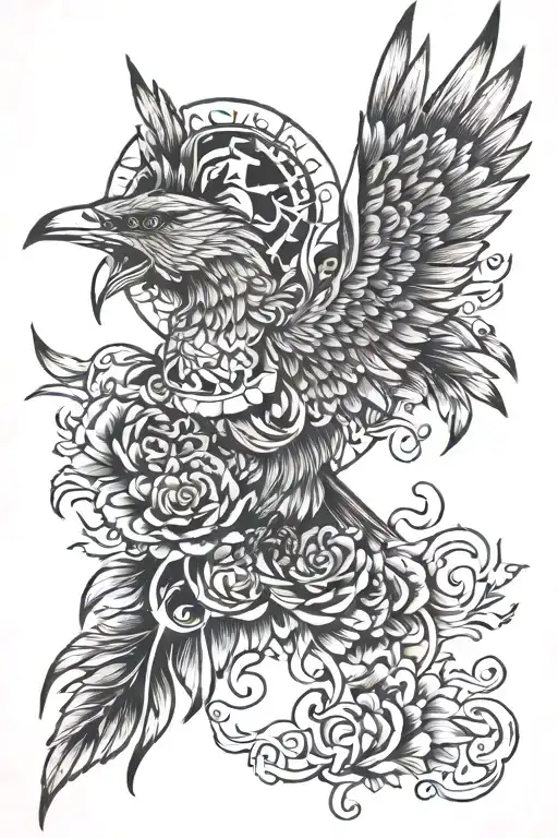 traveling free spirit tattoo design idea