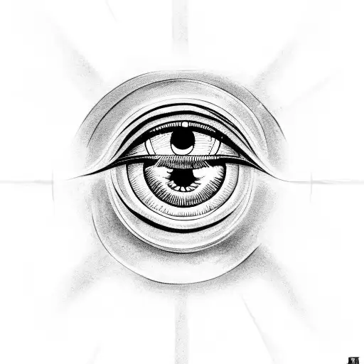 All Seeing Eye crying tattoo design idea