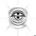All Seeing Eye crying tattoo design idea