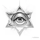 All Seeing Eye crying tattoo design idea