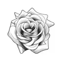 Rose with stem tattoo design idea