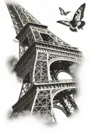 Eiffel tower tattoo design idea