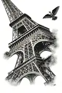 Eiffel tower tattoo design idea