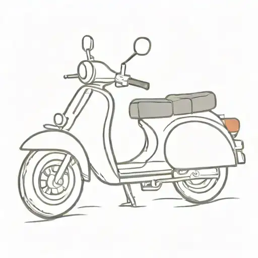 chien amour scooter   tattoo design idea