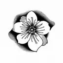 violet flowers tattoo design idea