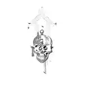 a skull and crossbones tattoo design idea