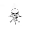 a skull and crossbones tattoo design idea