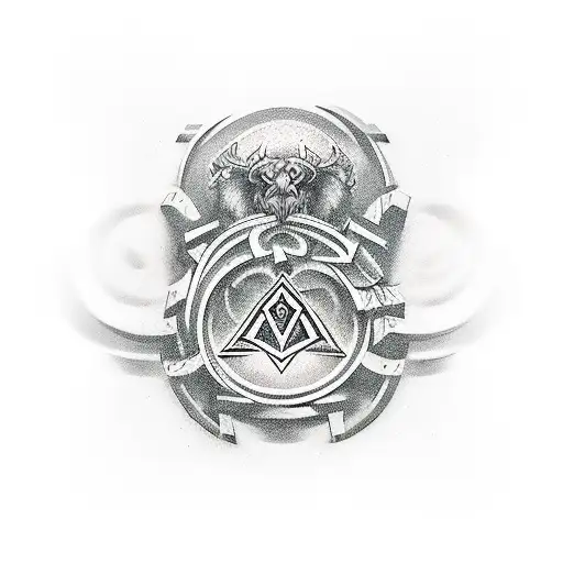 logo tattoo on male chest, noble gangster, nobility, brutality, intelligence, sense, strength, success, libra, fortune tattoo design idea