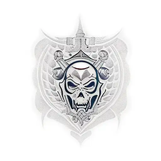 logo tattoo on male chest, noble gangster, nobility, brutality, intelligence, sense, strength, success, money, fortune tattoo design idea