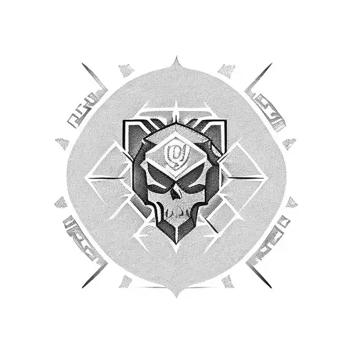 logo tattoo on male chest, noble gangster, nobility, brutality, intelligence, sense, strength, success, money, fortune tattoo design idea