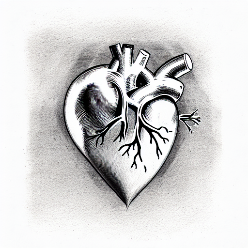 Heart tattoo design idea