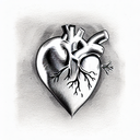 Heart tattoo design idea