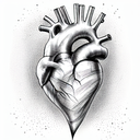 Heart tattoo design idea