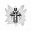 Hamsa Symbol tattoo design idea